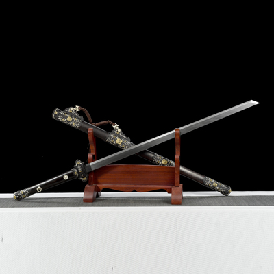 鎏金银豪华牡丹唐刀2660