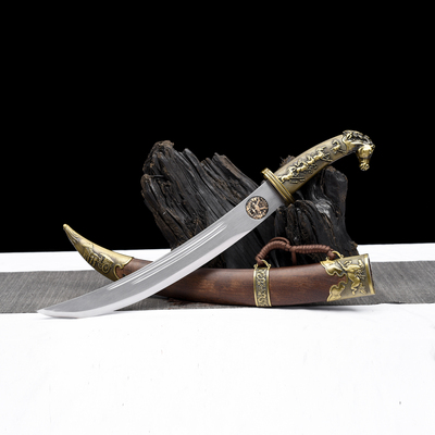 短款花梨木蒙古刀336