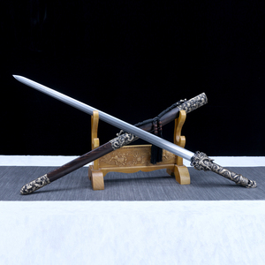 纯铜柄龙王剑黑檀花纹钢版1580礼盒套装1780