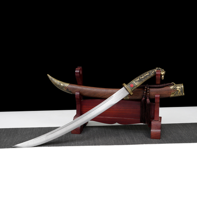 花梨木蒙古刀二代裸476