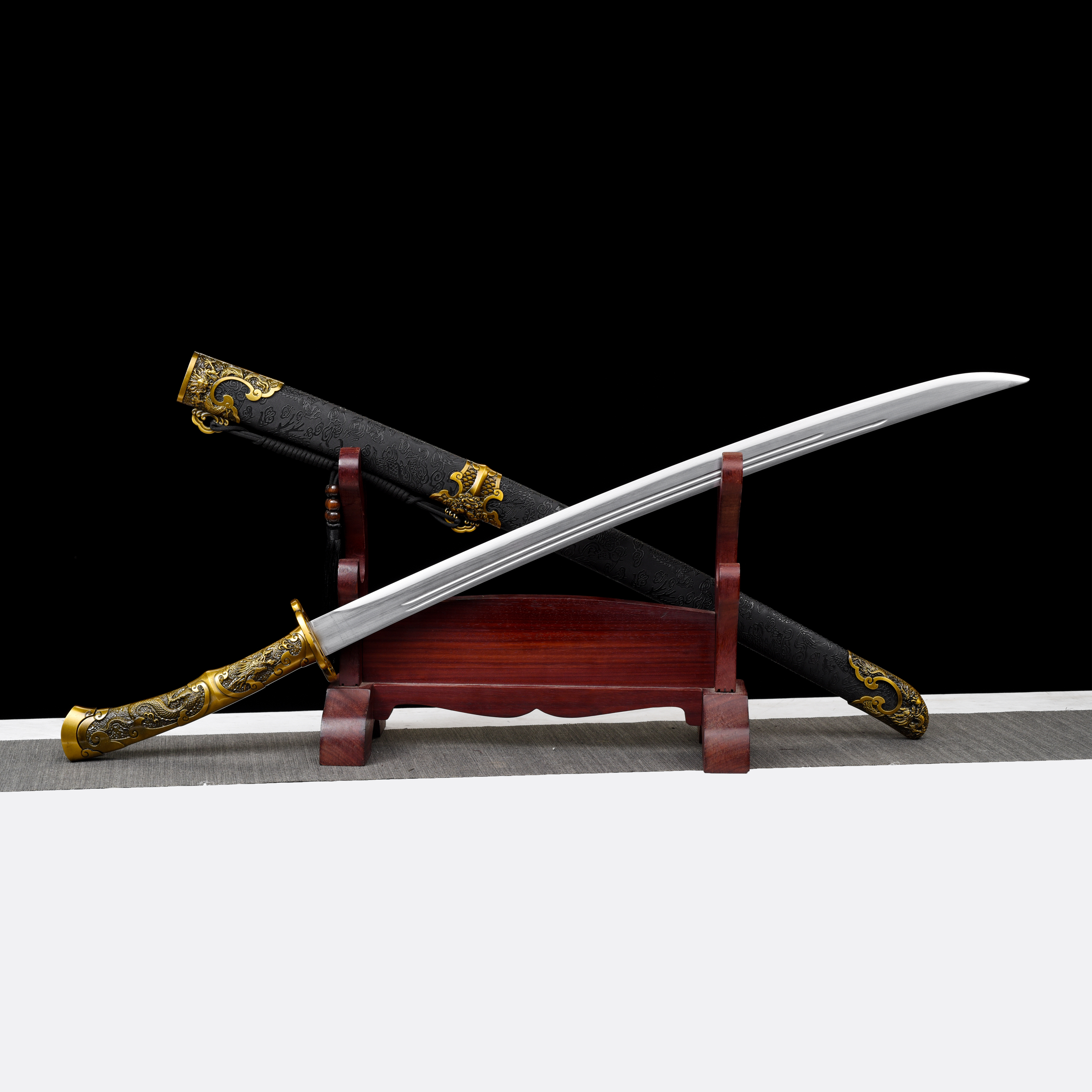 铝·金属柄双槽绣春刀裸刀204